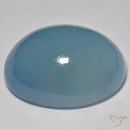Água-marinha Teal Claro Natural 63.50ct, oval, Translúcido