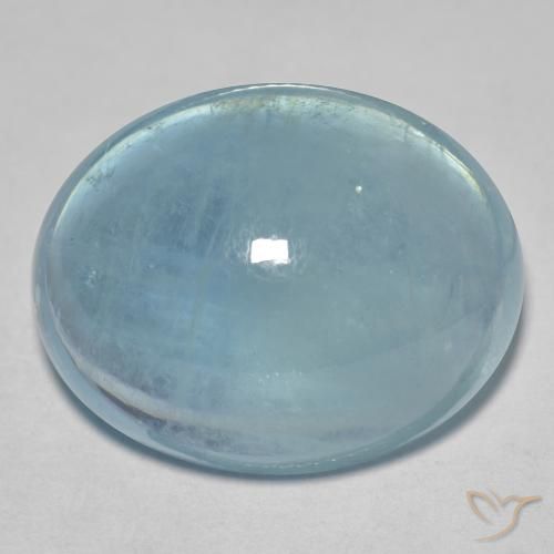 31.95ct Natural Azul claro verde Água-marinha, oval, Transparente