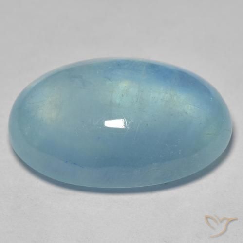 Água-marinha Teal Claro Natural 26.47ct, oval, Transparente
