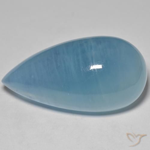 Água-marinha Bebê azul Natural 55.68ct, Formato de pêra, Translúcido