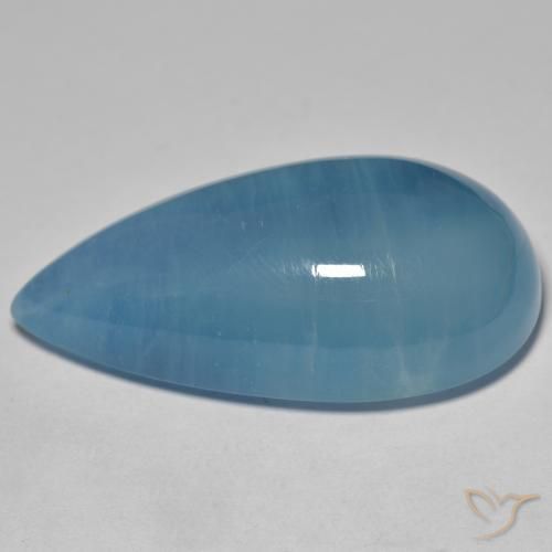 Água-marinha Bebê azul Natural 55.68ct, Formato de pêra, Translúcido