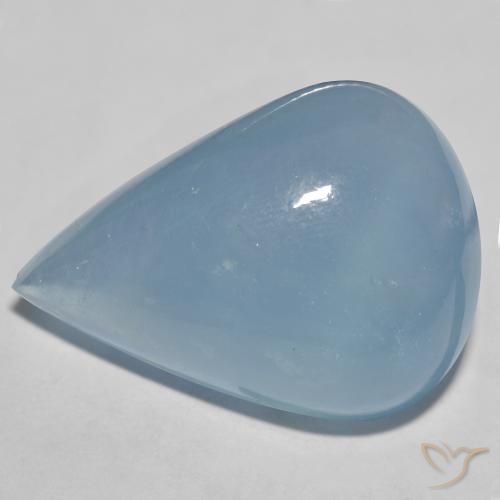 40.79ct Natural Azul bebê claro Água-marinha, Formato de pêra, Translúcido