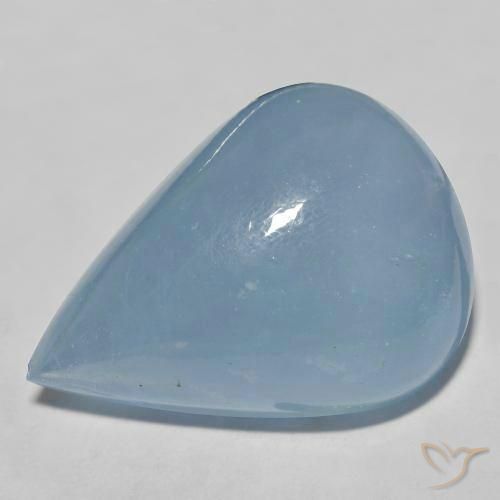 Água-marinha Azul bebê claro Natural 40.79ct, Formato de pêra, Translúcido