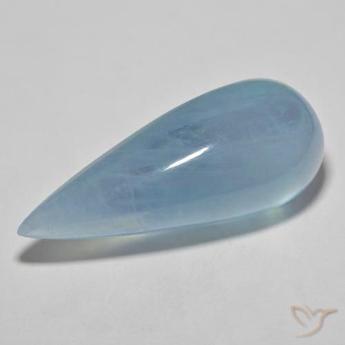 Água-marinha Bebê azul Natural 33.43ct, Formato de pêra, Transparente