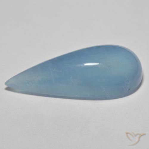 Água-marinha Bebê azul Natural 33.43ct, Formato de pêra, Transparente