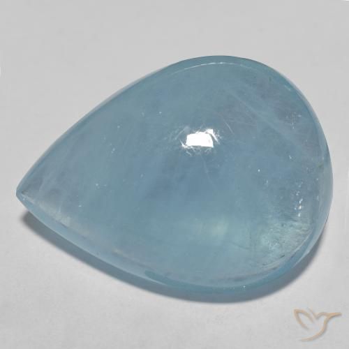 Água-marinha Bebê azul Natural 29.27ct, Formato de pêra, Transparente