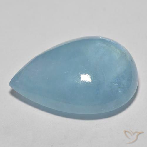 Água-marinha Bebê azul Natural 29.27ct, Formato de pêra, Transparente