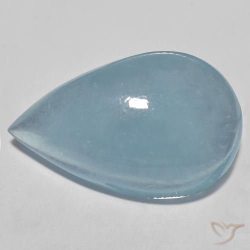 Água-marinha Bebê azul Natural 30.15ct, Formato de pêra, Transparente