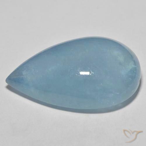 Água-marinha Bebê azul Natural 30.15ct, Formato de pêra, Transparente