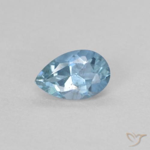 Água-marinha azul de 0,22 quilates, corte pera da Índia de 4,9 x 3,2 mm, Photo A