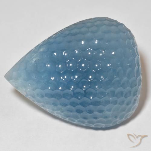 89.31ct Natural Azul-esverdeado Água-marinha, Formato de pêra, Translúcido