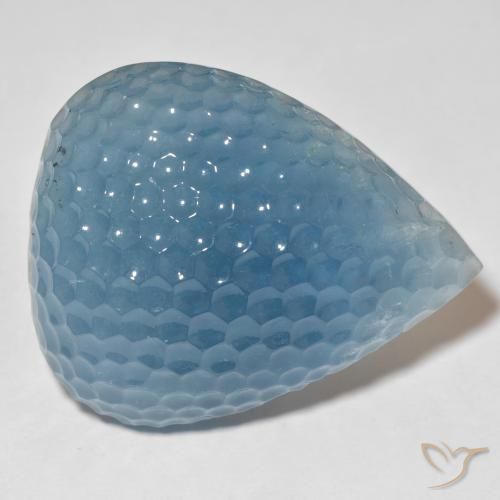 Água-marinha Azul-esverdeado Natural 89.31ct, Formato de pêra, Translúcido