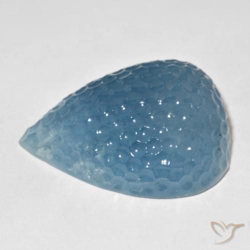 Água-marinha Azul-esverdeado Natural 89.31ct, Formato de pêra, Translúcido