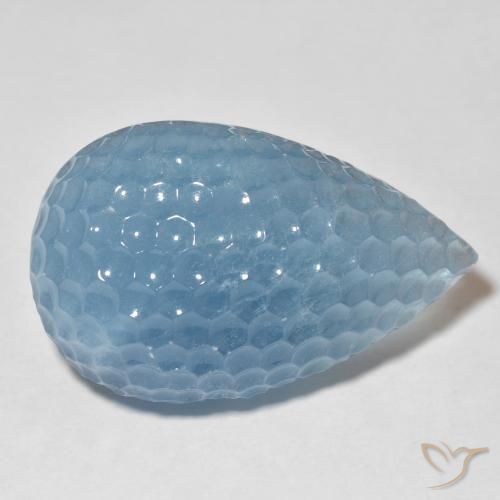Água-marinha Azul claro Natural 65.04ct, Formato de pêra, Translúcido