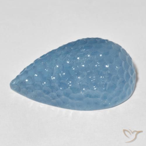Água-marinha Azul claro Natural 65.04ct, Formato de pêra, Translúcido