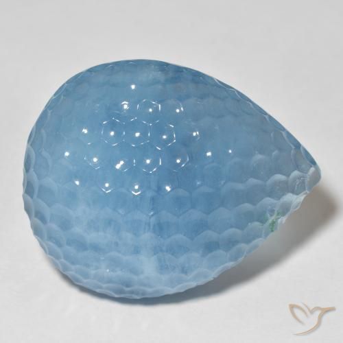 Água-marinha Azul Maya Profundo Natural 70.80ct, Formato de pêra, Translúcido