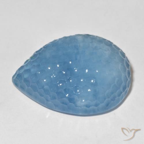 Água-marinha Azul Maya Profundo Natural 70.80ct, Formato de pêra, Translúcido