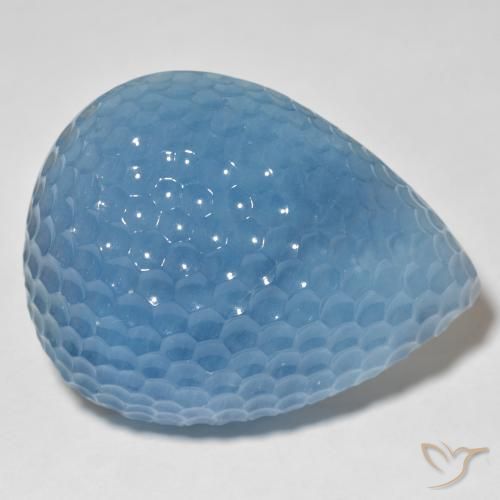 Água-marinha Azul Maia Natural 115.20ct, Formato de pêra, Translúcido