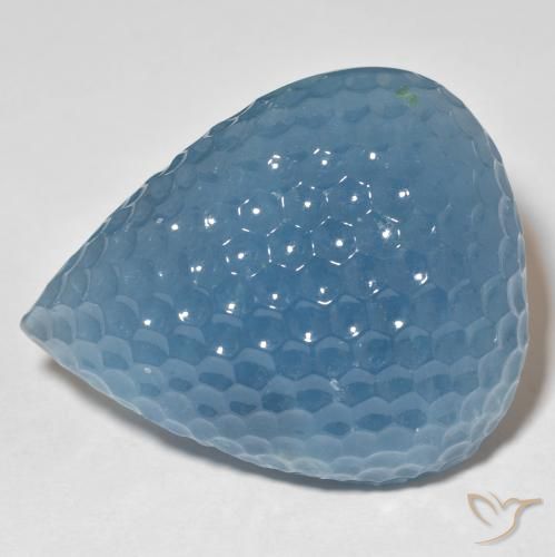97.31ct Natural Azul Maia Água-marinha, Formato de pêra, Translúcido