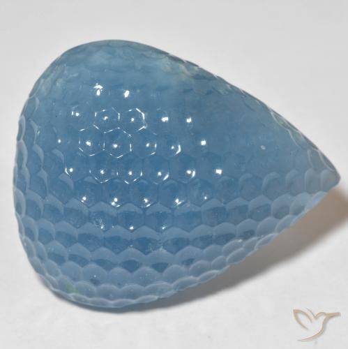 Água-marinha Azul Maia Natural 97.31ct, Formato de pêra, Translúcido