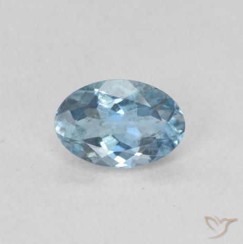 0.42ct Natural Céu azul Água-marinha, oval, VS