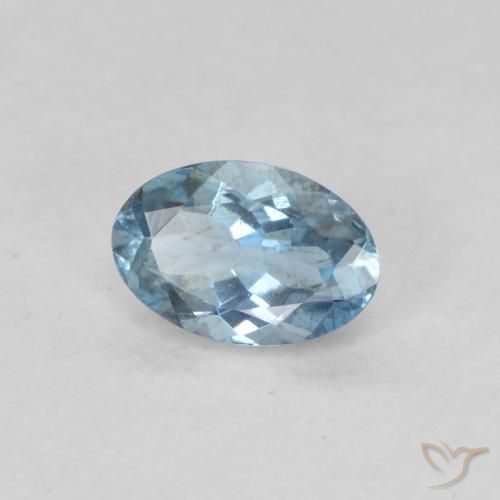 Água-marinha Céu azul Natural 0.42ct, oval, VS