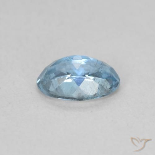Água-marinha Céu azul Natural 0.42ct, oval, VS