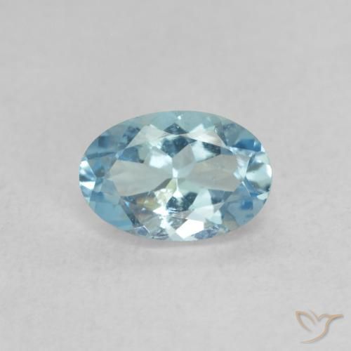 0.44ct Natural Azul Aqua claro Água-marinha, oval, VS