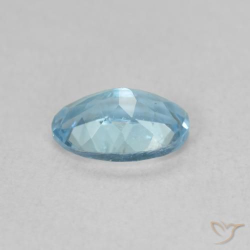 Água-marinha Azul Aqua claro Natural 0.44ct, oval, VS