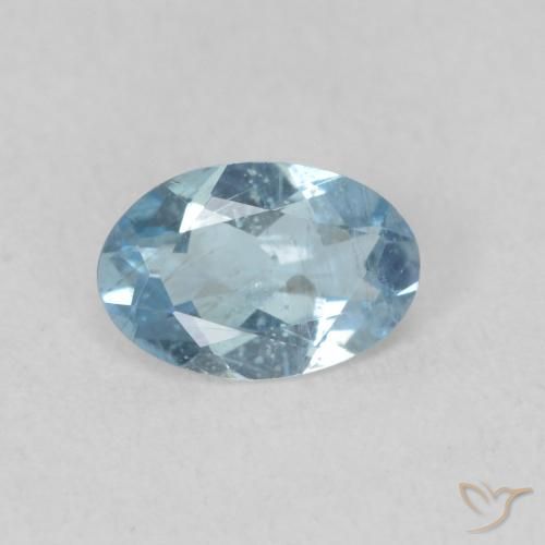 água-marinha Céu azul Natural 0.37ct, Corte Oval, VS-SI