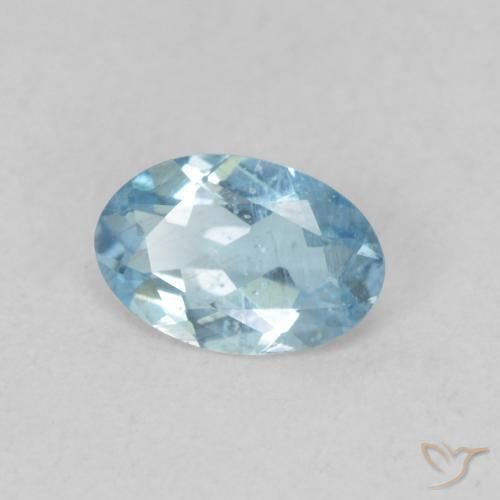 água-marinha Céu azul Natural 0.37ct, Corte Oval, VS-SI