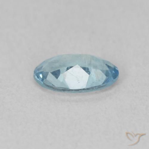 água-marinha Céu azul Natural 0.37ct, Corte Oval, VS-SI