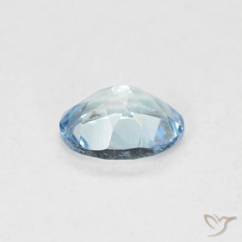 água-marinha Azul claro Natural 0.29ct, Corte Oval, VVS-VS