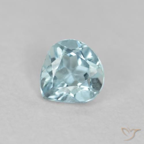 0.21ct Natural Azul-verde claro Água-marinha, Formato de pêra, VS