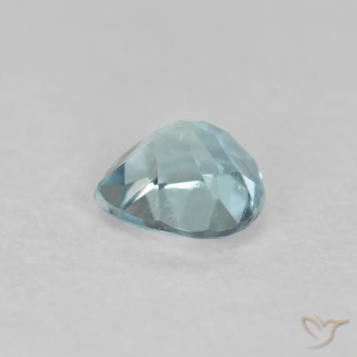 Água-marinha Azul-verde claro Natural 0.21ct, Formato de pêra, VS