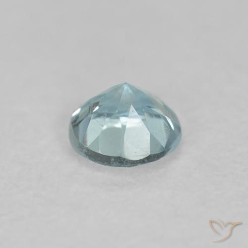 Água-marinha Azul-verde claro Natural 0.17ct, Redondo, VS