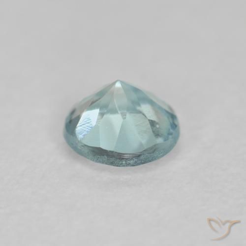 Água-marinha Azul-verde claro Natural 0.22ct, Redondo, VS