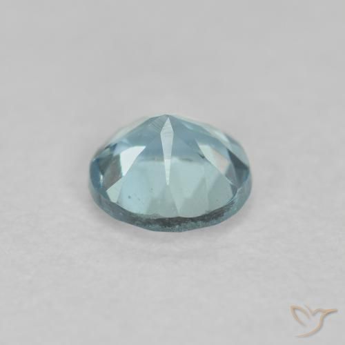 Água-marinha Azul-verde claro Natural 0.24ct, Redondo, VS