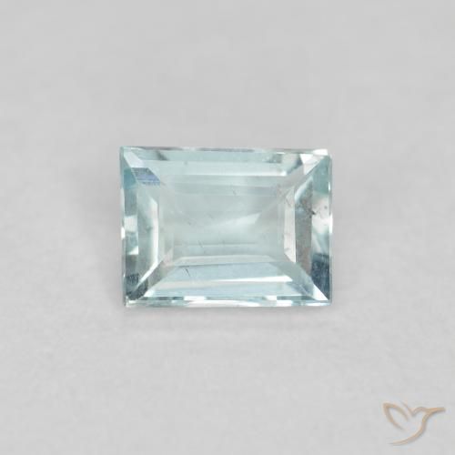 0.18ct Natural Azul-verde claro Água-marinha, baguete, VS, Photo A