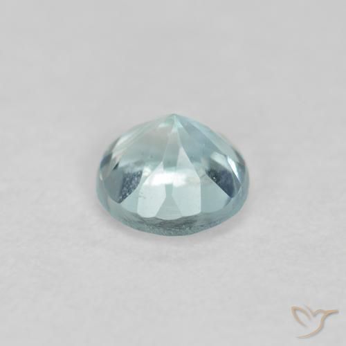 Água-marinha Azul-verde claro Natural 0.23ct, Redondo, VS