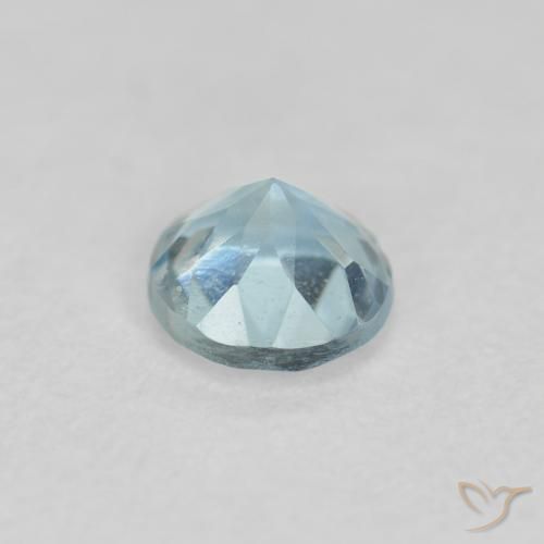 Água-marinha Azul-verde claro Natural 0.28ct, Redondo, VS