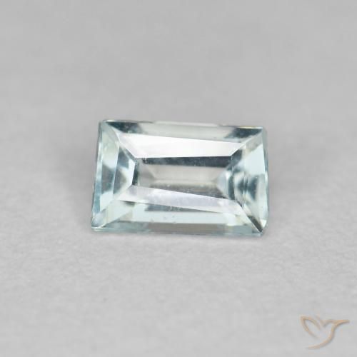 0.33ct Natural Azul Aqua claro Água-marinha, baguete, VVS-VS