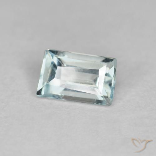 Água-marinha Azul Aqua claro Natural 0.33ct, baguete, VVS-VS