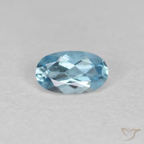 0.23ct Natural Azul médio Água-marinha, oval, VVS-VS