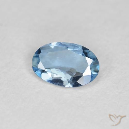 Água-marinha Bebê azul Natural 0.26ct, oval, VS