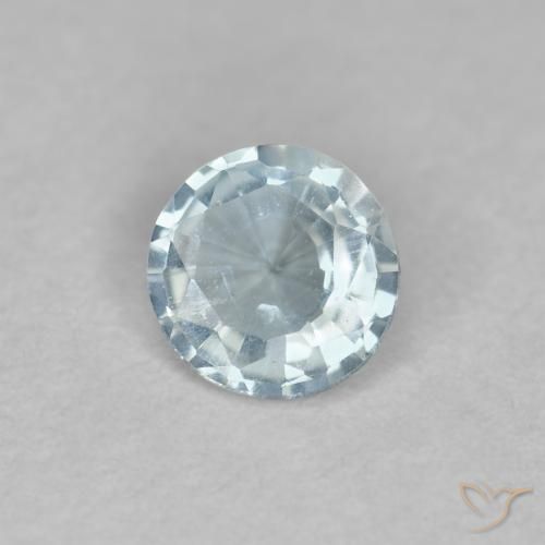 água-marinha Azul claro Natural 0.35ct, Corte Redondo, VS