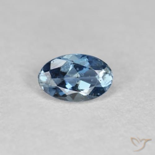 0.25ct Natural Azul profundo Água-marinha, oval, VS