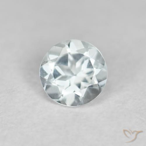 Água-marinha Azul pálido Natural 0.41ct, Redondo, VVS-VS