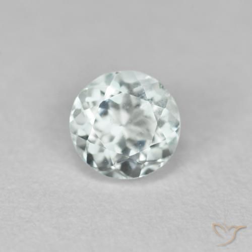 0.42ct Natural Azul Aqua claro Água-marinha, Redondo, VVS-VS