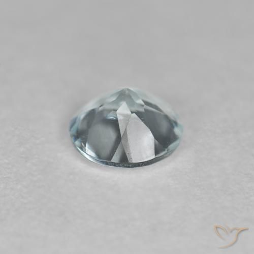 Água-marinha Azul Esverdeado Claro Natural 0.35ct, Redondo, VVS-VS